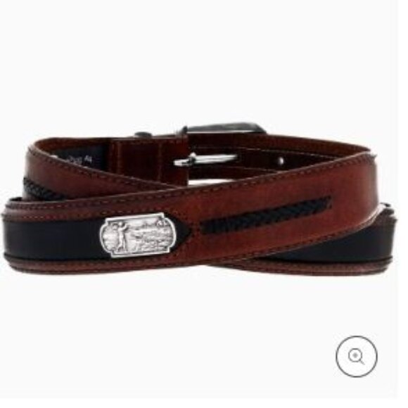 Men Roberts Leather Golf Belt - Onyx by Brighton